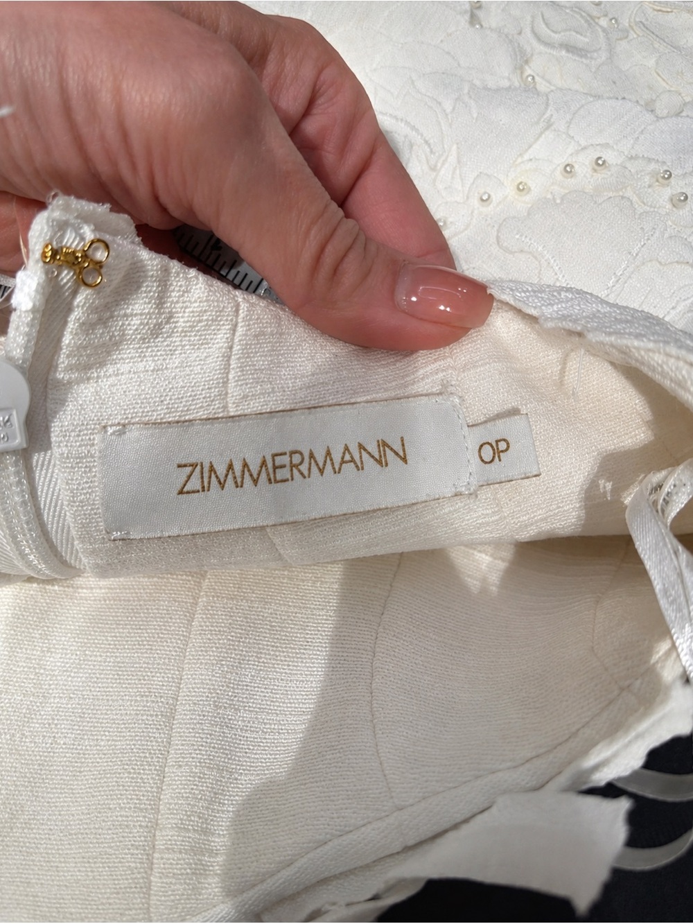 Zimmermann Tama Beaded Appliqué Miniskirt size XS - Picture 12 of 12